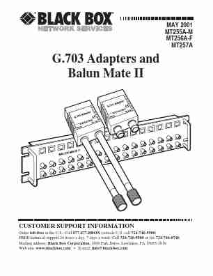 Black Box Marine RADAR G 703 Adapters and Balun Mate II-page_pdf